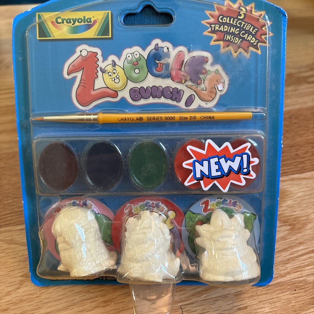 CRAYOLA Set of 3 Zoogles Bunch 1 Animals Paint Kit 2004 Zooglings Brand New NIB